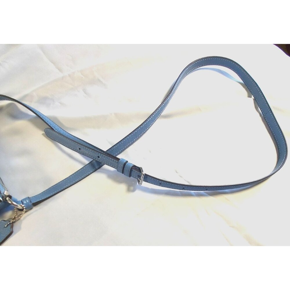 Coach Mini Rowan File Bag Blue Crossgrain Leather Crossbody CE871 NWOT - Picture 7 of 9